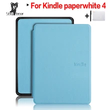 Тонкий смарт-чехол-книжка из искусственной кожи чехол Чехол для Amazon Kindle Paperwhite 4+ Экран защитная пленка+ стилус
