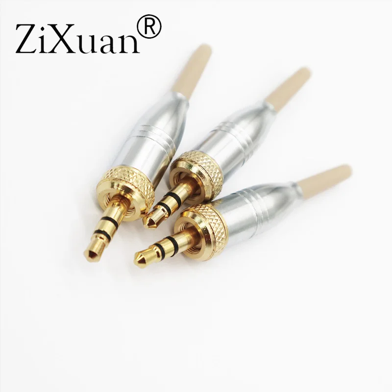 

3PCS DIY 3.5mm 1/8" For Sony Sennheiser Microphone Spare Plug adapter Stereo Screw Lock Connector Silver metal shell