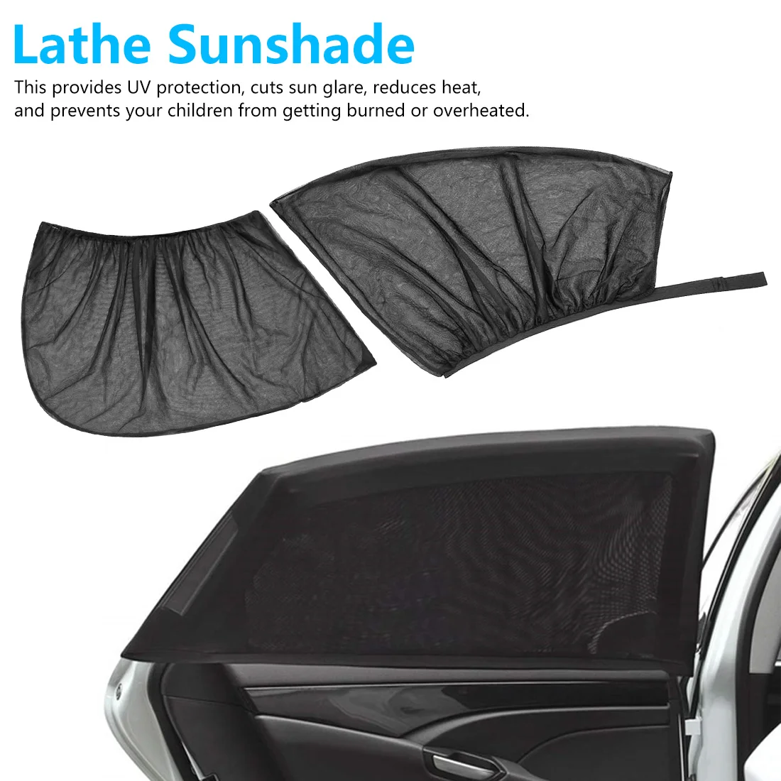 

2Pcs/set Car Rear Side Window Sunshade Car-styling Adjustable Baby Kid Pet Breathable Sun Shade Mesh Backseat Universal
