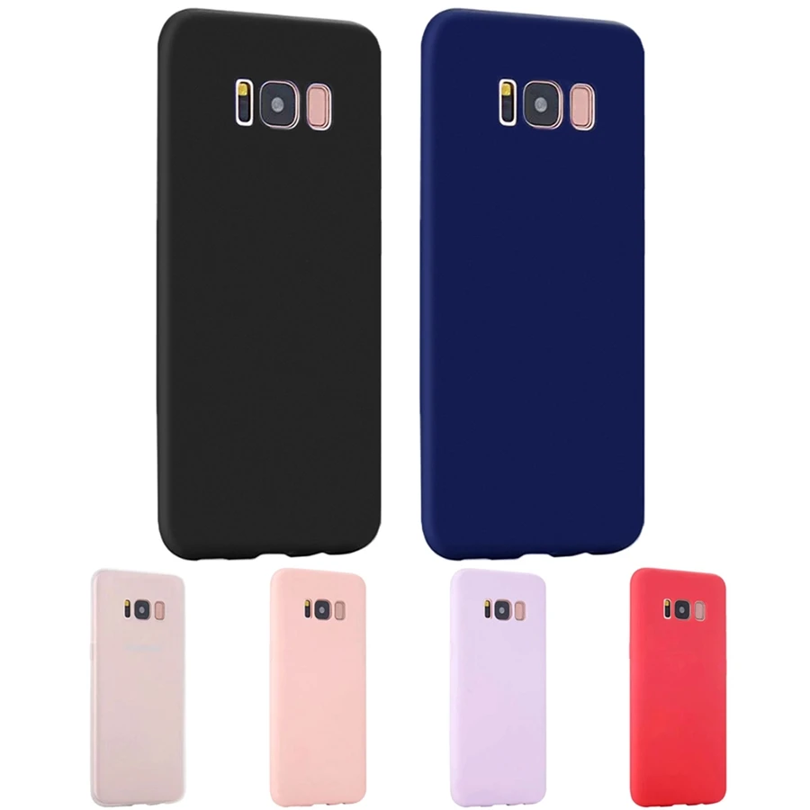 Solid For Samsung Galaxy S4 S5 S6 S7 S8 S9 S10 Plus Candy Color Ultra Thin Phone Cases TPU Back Cover Note 4 5 8 9 Case |