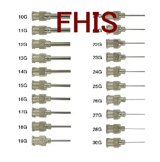 

0.5-inch tubing length Metal S.S. Dispensing Needle Blunt Tip 8G~30G