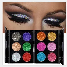 6 цветов прессованные блестящие тени для век Палитра блестящие алмазные тени для век пудра палитра для макияжа с шиммером Smokey косметика для глаз макияж