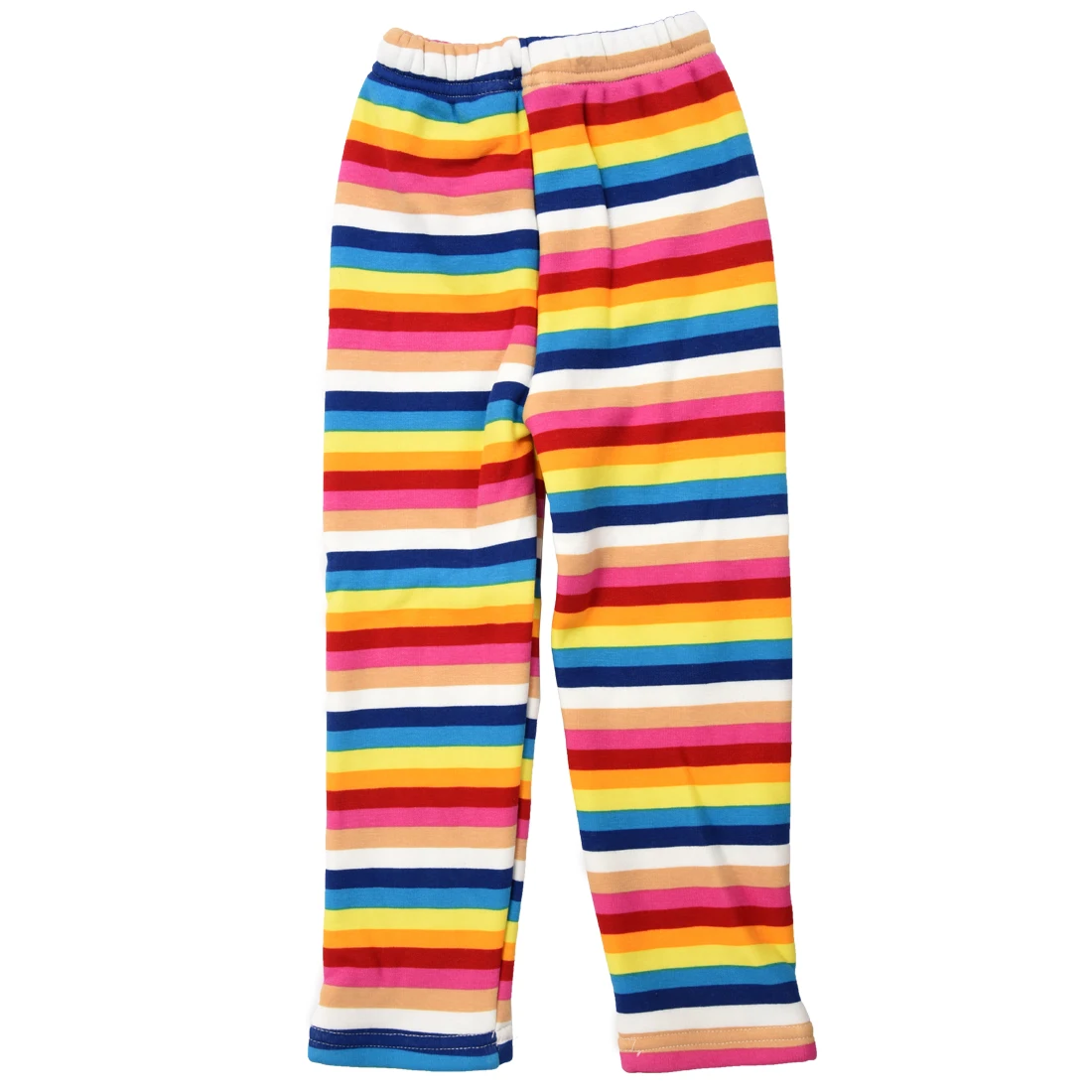 New Baby Girls Winter Fleece Warm Rainbow Leggings Child Pants Size 110