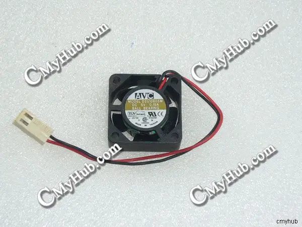 Подлинный для AVC D2510B05M DC5V 0.15A 2-контактный 2-проводной 2510 25x25x10 мм вентилятор