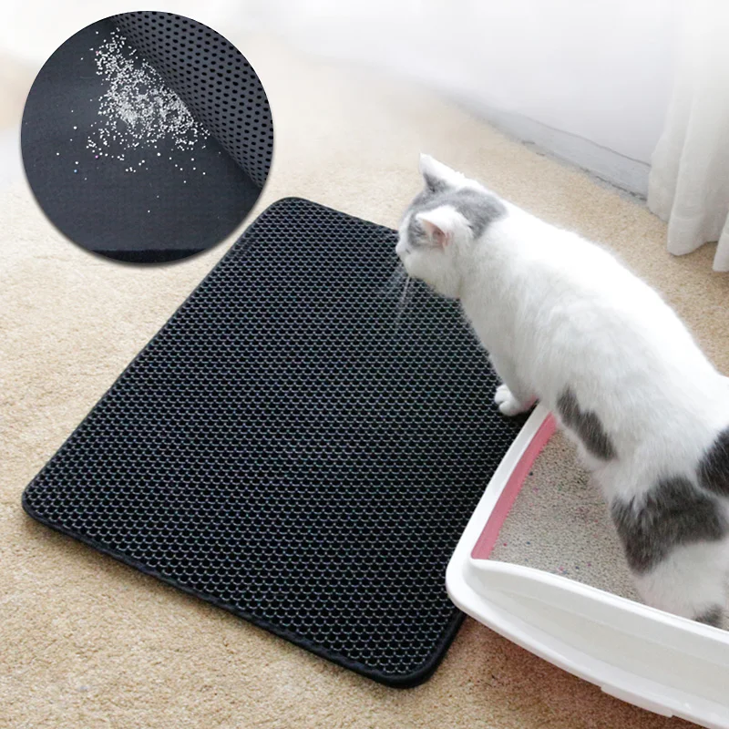 

Waterproof Pet Cat Litter Mat EVA Double Layer Cat Litter Trapping Pets Mat Pad Bottom Non-slip Pet Litter Cat Mat Floor