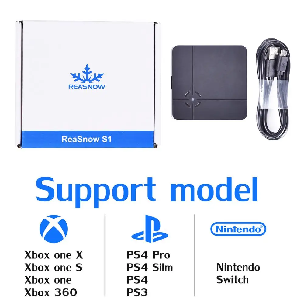 

ReaSnow Cross Hair S1 Gaming Converter Game Console Adapter for PS4 pro/Slim for Xbox One/Nintend Switch for Logitech G27/G25/GT