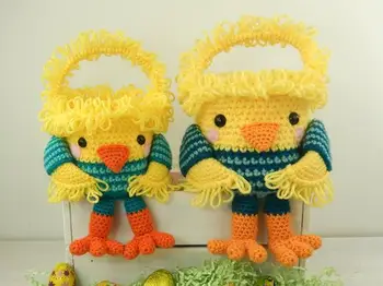 

crochet toys frog or chick model number b05111