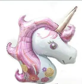 

1pcs 129*93cm Rainbow Unicorn Aluminum Foil Balloons Inflatable Helium Cartoon Balloons Kids Birthday Party Decor Supplies