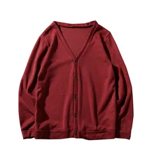 Мужской весенний и осенний трикотажный кардиган, тонкий свитер, мужская повседневная модная удобная куртка большого размера