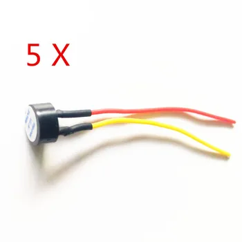 

5 PCS Super Mini 9x5.5mm 5V Alarm Buzzer w/ 60mm Cable for LDARC Flyegg 100 130 FPV Racing Drone Spare Part DIY Accs