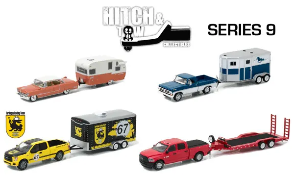 

Green Light 1:64 Hitch and Tow Series 9 - 12-Piece boutique alloy car toys for children kids toys Model original box