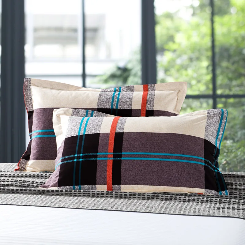 2 pcs/set Plaid Pattern 100 cotton decorative pillowcases Modern