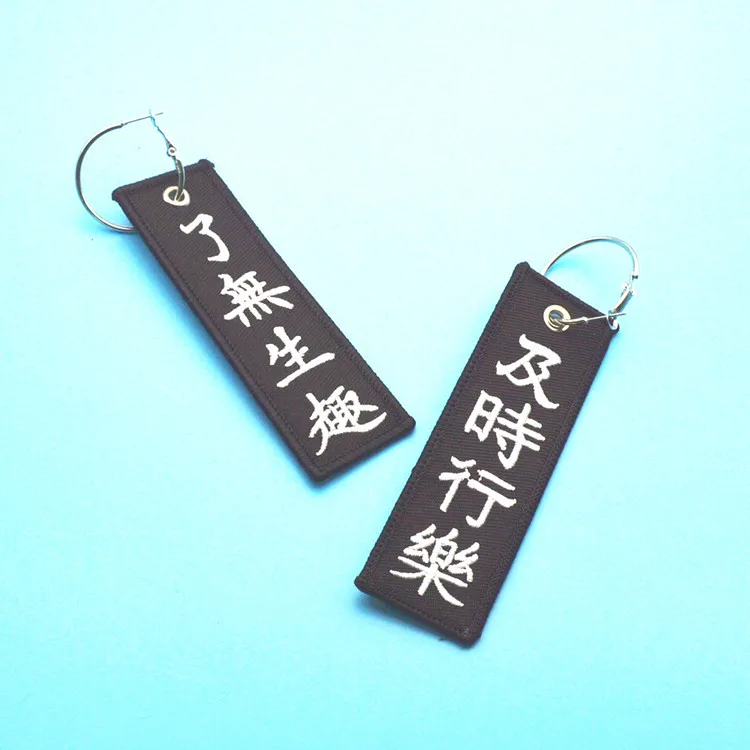 

2019 New hand-made Different double-side Dangle Earrings Unique Chinese Character Night Club Cool Fashion ear Accessories pair