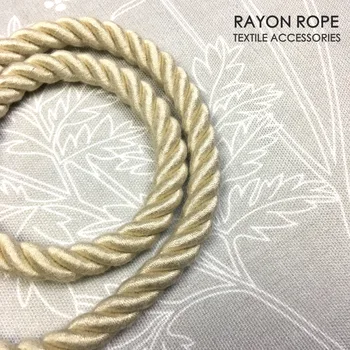 

High Quality Twisted Rope Beige Three strands Inner Cotton Cord Bag Belt Handcraft DIY Decorative Accessories 11mm 2 meter/lot