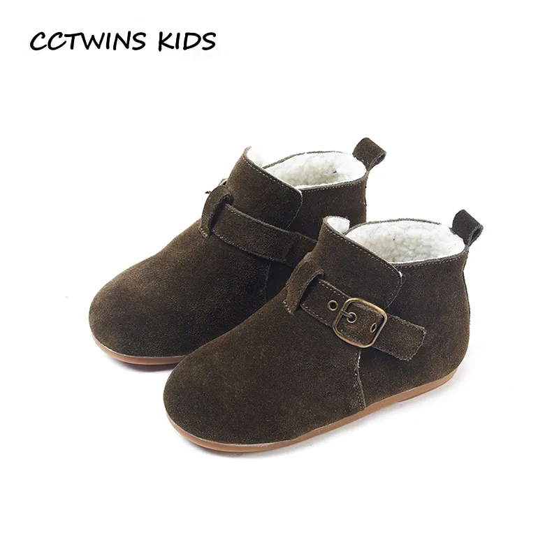 

CCTWINS KIDS 2018 Winter Baby Girl Fashion Princess Shoe Children Genuine Leather Boot Toddler Brand Warm Ankle Boot CF1567