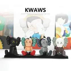 Творческий Декор OriginalFake Kaws Companion And Kaws Астро-мальчик 12 см виниловые ПВХ Фигурки дрожащая голова кукла игрушки автомобиль аксессуар