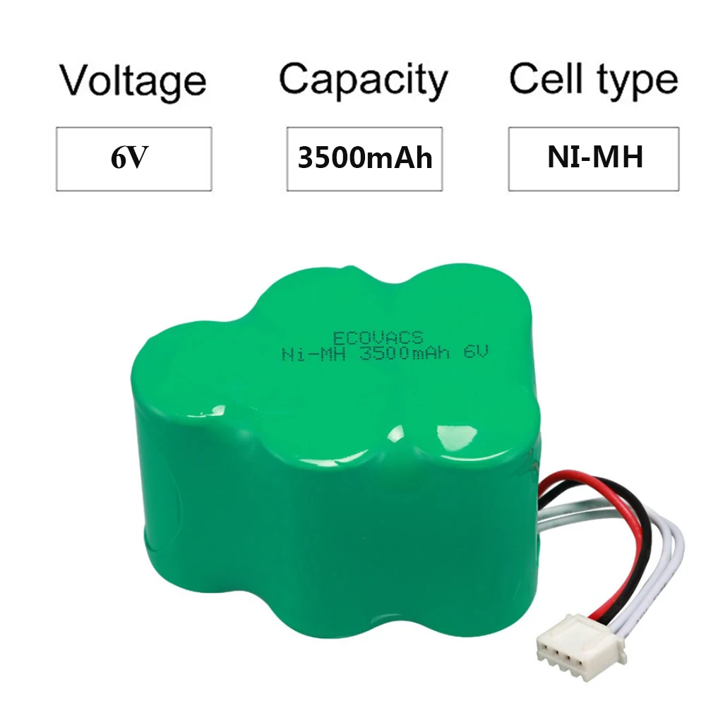 2 шт./лот 6 V 3500 мА/ч, металл-гидридных или никель Перезаряжаемые Батарея Для Ecovacs Deebot Deepoo D73 D76 D77 D79 D62 D63 D65 D66 D68 730 760 TBD71
