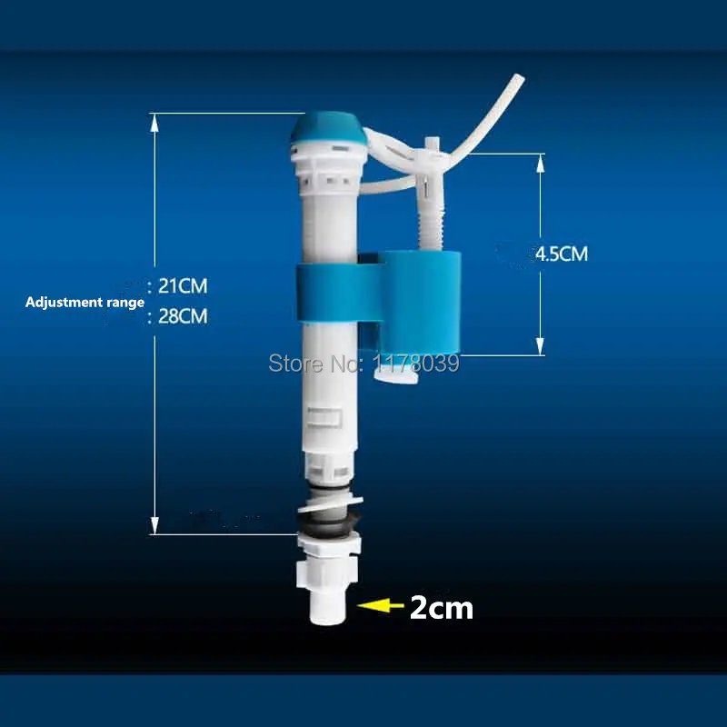 24 см цельные промывные клапаны для туалета, выдвижной заправочный клапан для туалета, резервуар с водой для унитаза, наборы аксессуаров, J17508