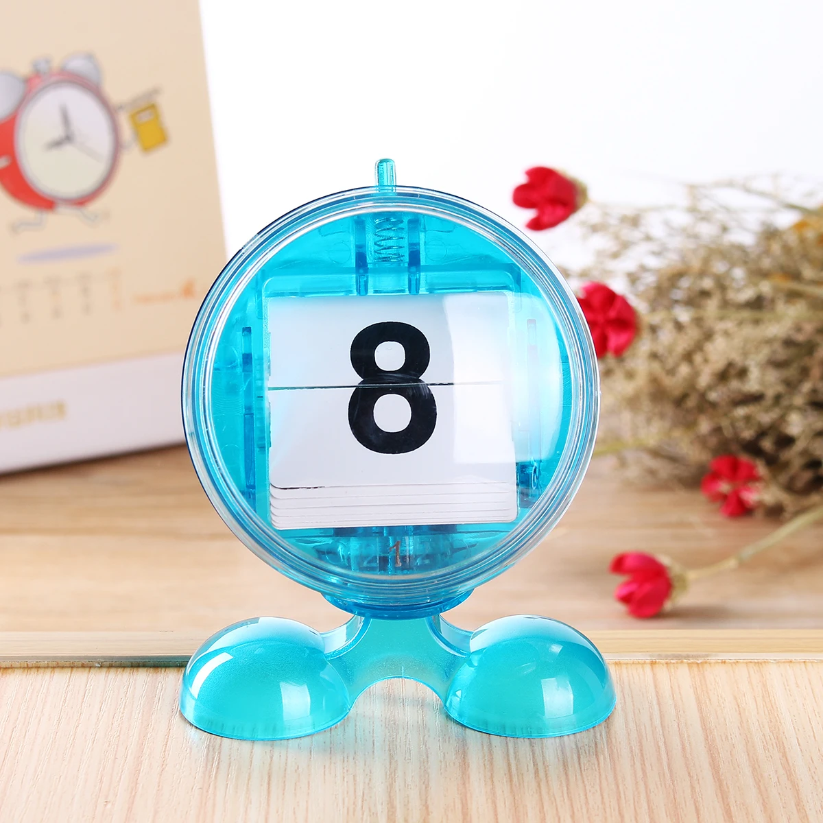 

Mini Manual Flip Desk Desktop Stand Calendar Table Planner Organizer Home Office Blue Acrylonitrile Butadiene Styrene Circular