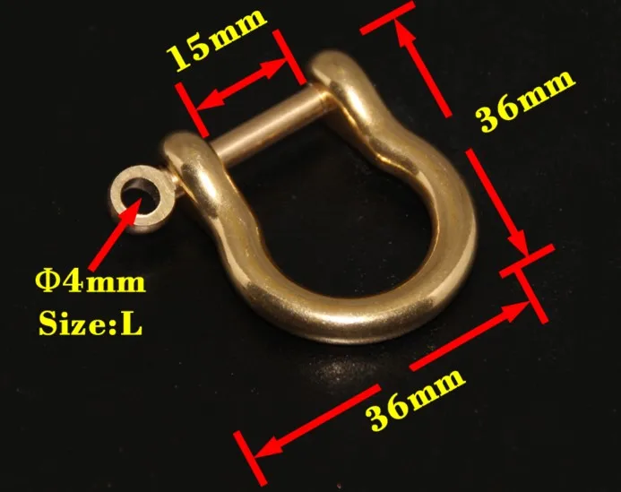 Stainless Steel D Bow Ring Shackle Screw Pin Joint Connect Key Chain Hooks Belt