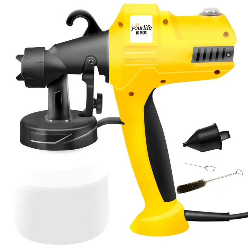 

400W 8000ML Electric Spray Paint Gun Oil High Pressure Spray Paint Tool Electric Spray Spray Gun Plus Line EU Plug Painting Tool