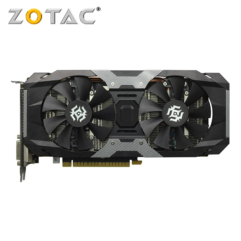 Видеокарта ZOTAC GTX 1050Ti 4 Гб X-Gaming OC видеокарта GPU GTX1050 Ti 4 Гб OC видеокарты для GeForce nVIDIA GTX1050Ti разгонный экран