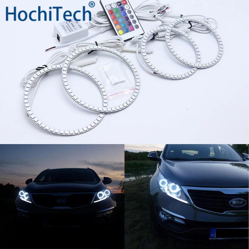 Для Kia Sportage 2011 2012 2013 2014 Многоцветный комплект светодиодов глаза ангела RGB гало