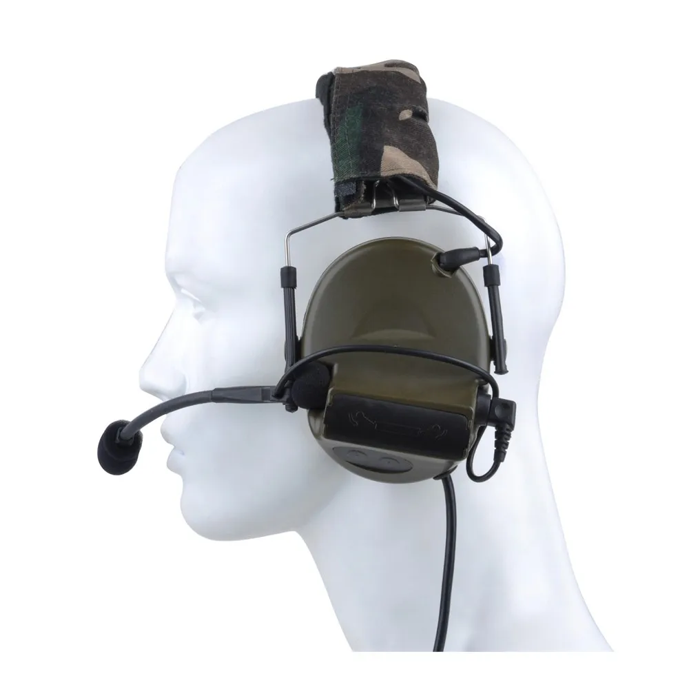 Z Tactical Headset Headphone COMTAC 2 Style Noise Reduction Headset for Airsoft Military Radio OD Z041 (9)
