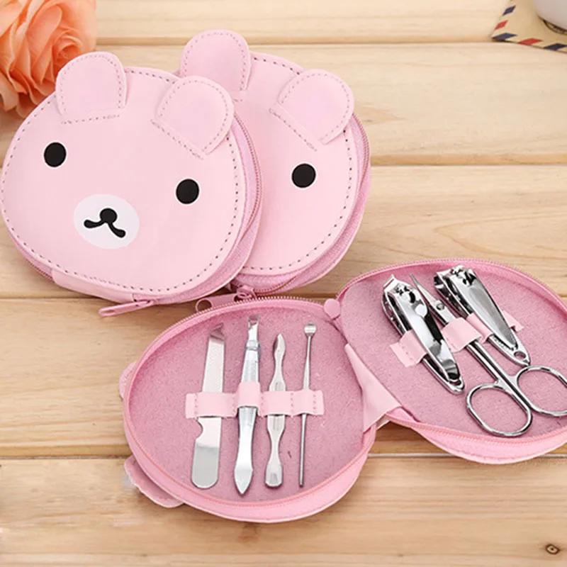 7pcs/set Professional Manicure Sets Scissors Women Tweezers Knife Ear
