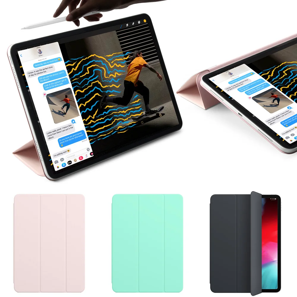 Magnetic Smart Folio for 11 inch iPad Pro 2018 Trifold Stand Magnet Case Cover Pro11 Funda Support Attach Charge | Компьютеры и офис