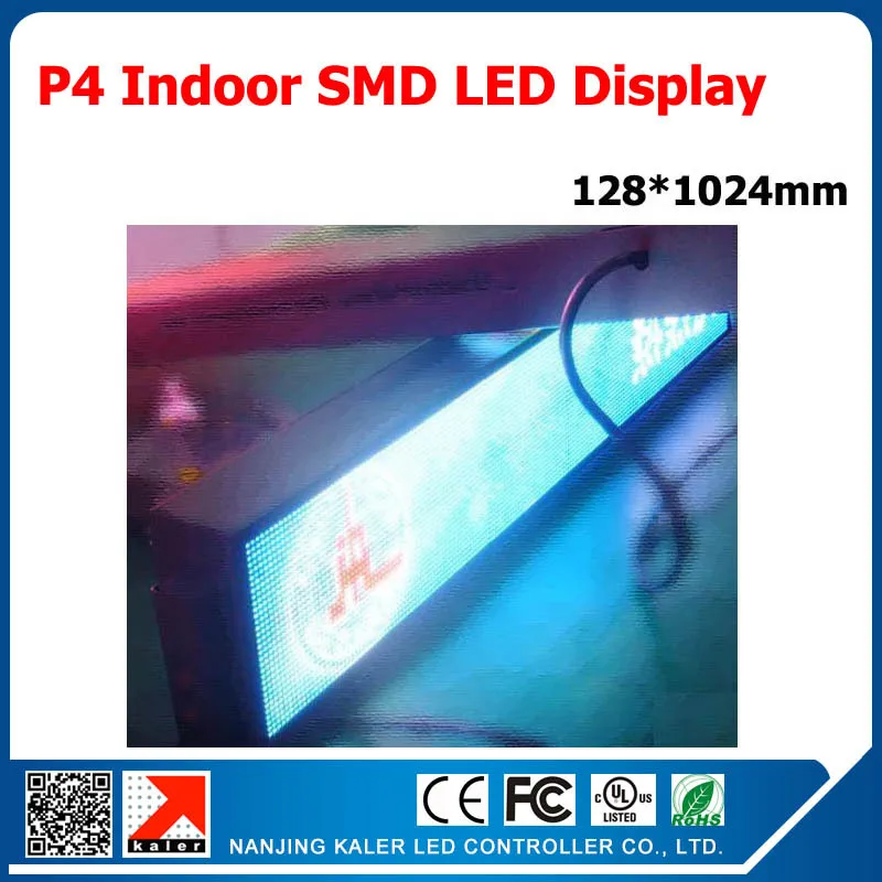

LED billboard p4 LED display module 4mm dot matrix module full color p4 led panel with display controller 5''x40'' LED Display