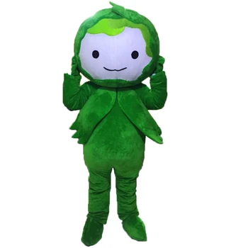

Green Cabbage Mascot Costumes Cosplay Real Photo Free Shipping Long Hair Langteng (tm) 2019New