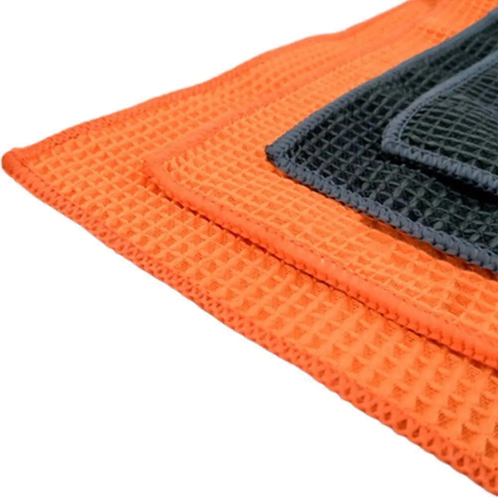 Wholesale 40*40cm Waffle Pattern Soft Microfiber Cleaning Towel Car Auto Wash Dry Clean Polish Cloth