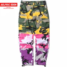 Aelfric Eden трехцветные Лоскутные камуфляжные брюки карго мужские тактические брюки хип-хоп повседневные уличные джоггеры спортивные брюки St06