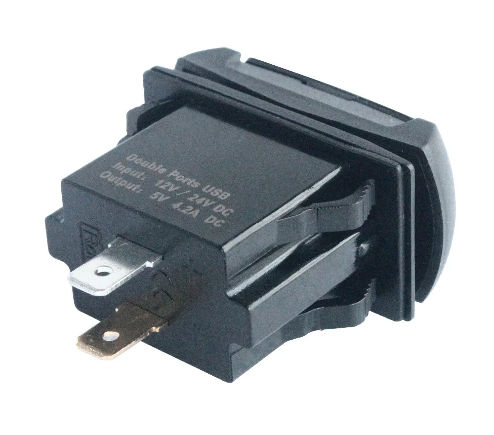 Синий Вольтметр 2 в 1 измеритель напряжения + два порта USB зарядное устройство