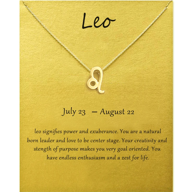 

Fashion Simple style Twelve constellations Leo Pendant Necklace Women FOMALHAUT Jewelry XX-218