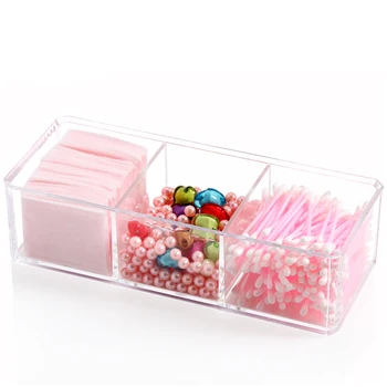 

Makeup Tool Storage Box Dustproof Plastic Holder Organizer Case With Lid For Swabs Cotton Pads