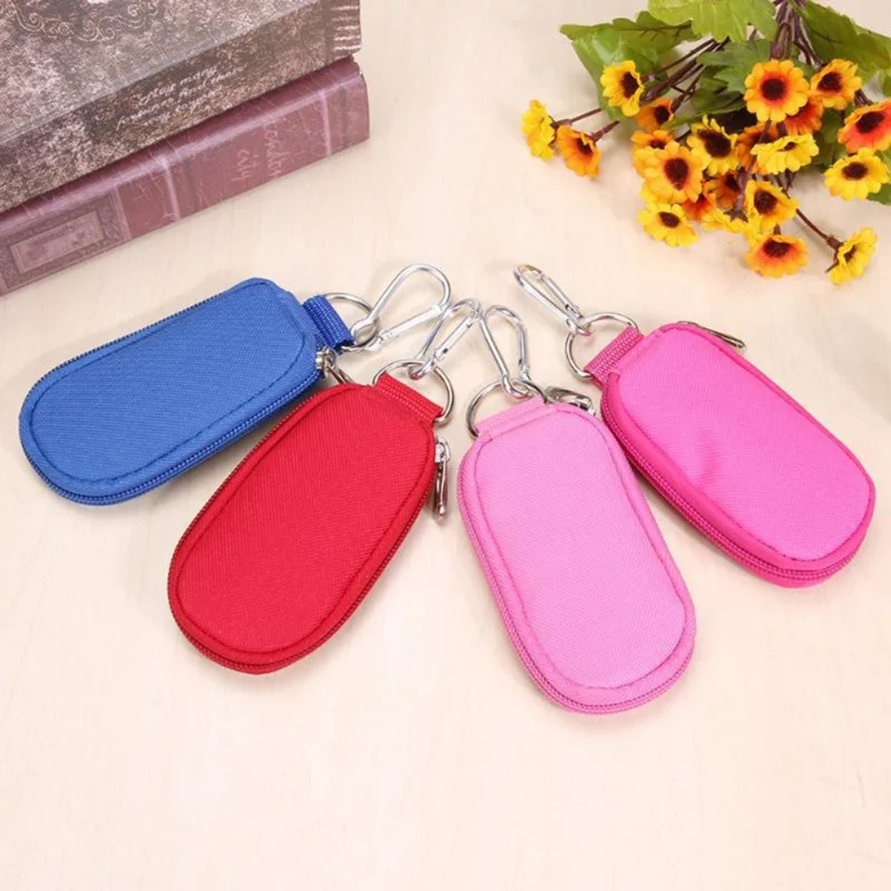 

Polyester 10 Grid 2ML Essential Oil Storage Bag Portable with Keychain Zipper Type for Travel Lady Clean and Tidy
