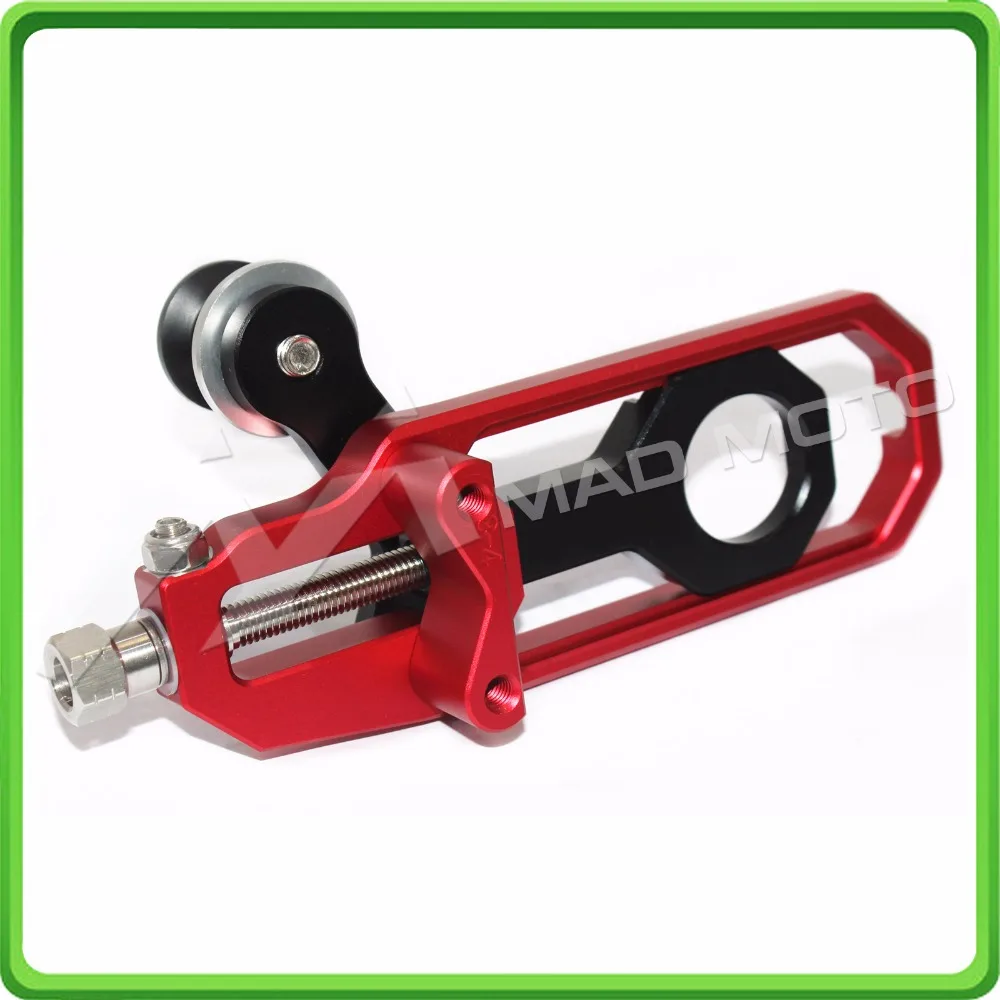 Motorcycle Chain Tensioner Adjuster with spool fit for Suzuki GSXR 600 GSX-R 750 2006 2007 2008 2009 2010 Red & Black (10)