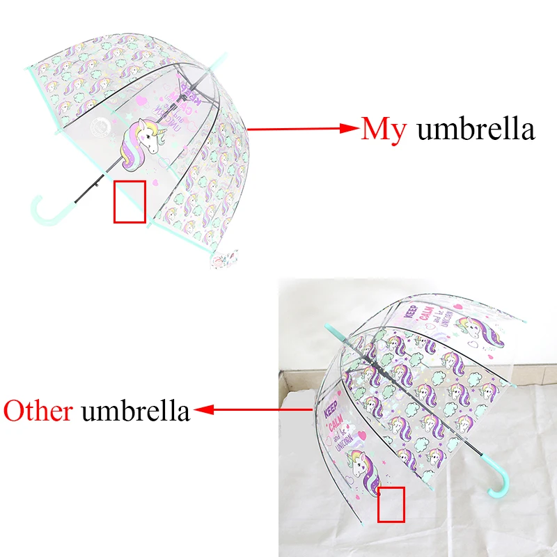 Kids Umbrella Unicorn Transparent Umbrellas Children Laser Umbrella Alpaca Girl Umbrellas Sakura Dropshipping Cute Cartoon kids umbrella