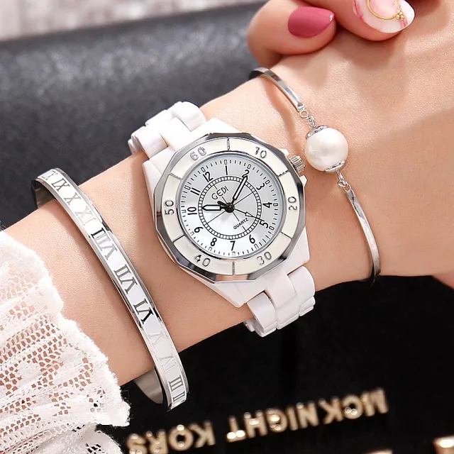 GEDI Fashion White Ceramics Women Watches Top Luxury Brand Ladies Quartz Watch 3 GEDI Fashion White Ceramics Women Watches Top Luxury Brand Ladies Quartz Watch 3
