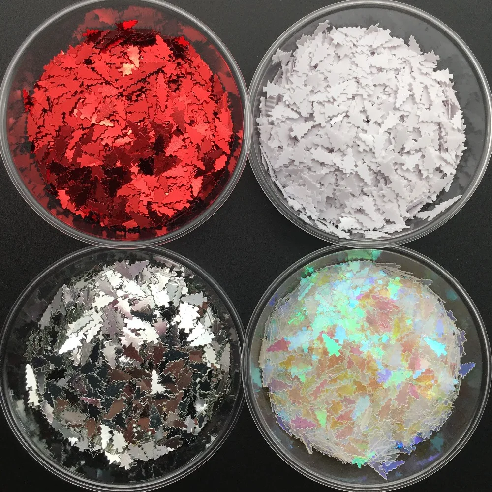 

100g 5x7mm Christmas Tree PVC loose Sequins Glitter Paillettes for Nail Art manicure/sewing/wedding decoration confetti
