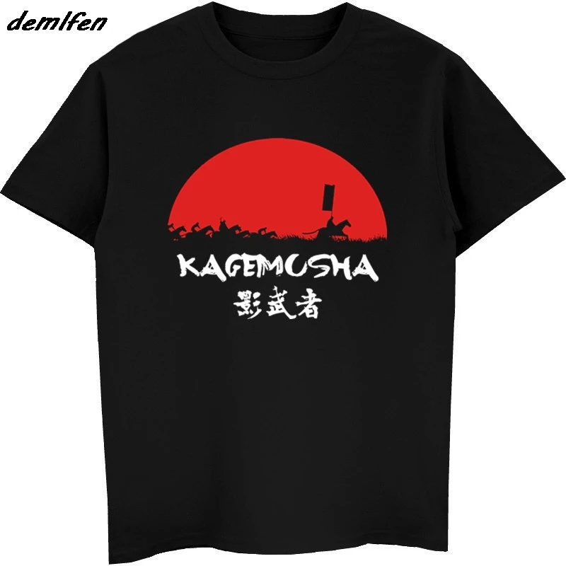 Летняя японская Винтажная Футболка Kagemusha в стиле 80 х годов Takeda Tokugawa Nobunaga футболка