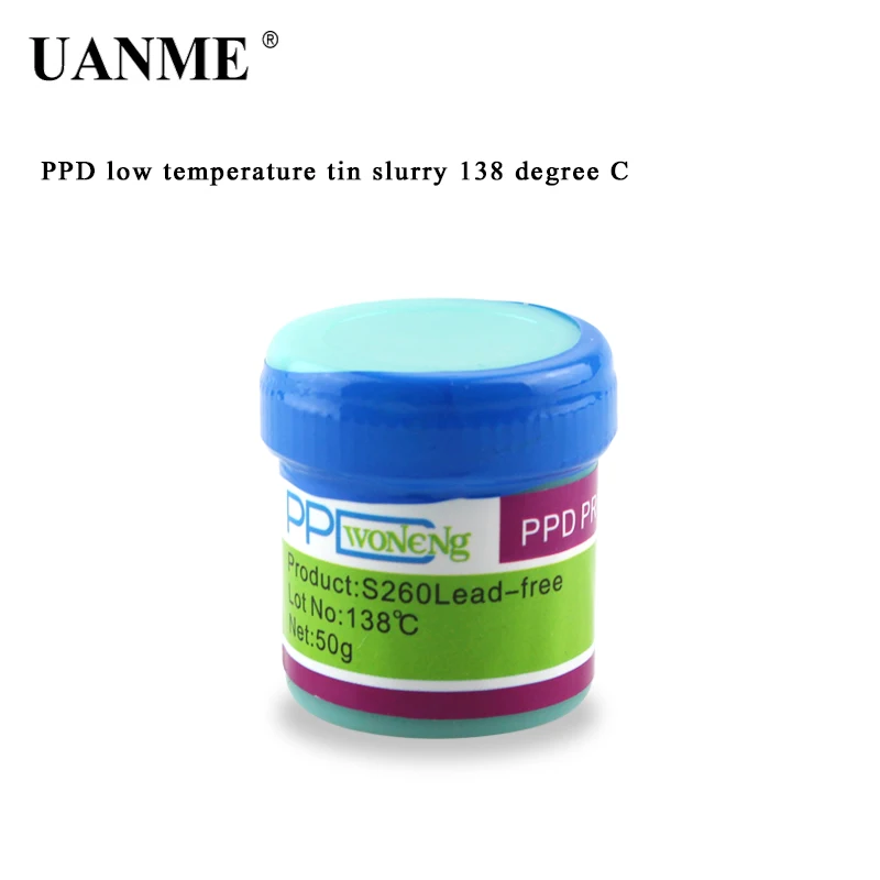 UANME PPD лучшая температура плавления 138/183 градусов без свинца низкая температура паяльная паста для A8 A9 A10 A11 чип специальная Оловянная масса