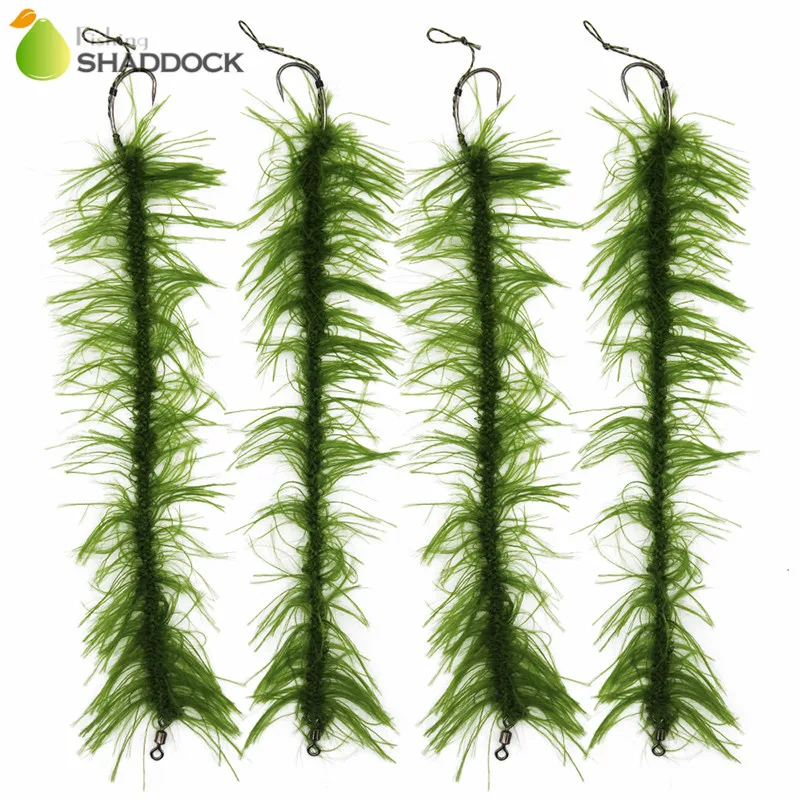 10pcs/set Weed Carp Fishing Hair Rigs Braided Thread 8245 Barbless Curve Hook Accessories | Спорт и развлечения