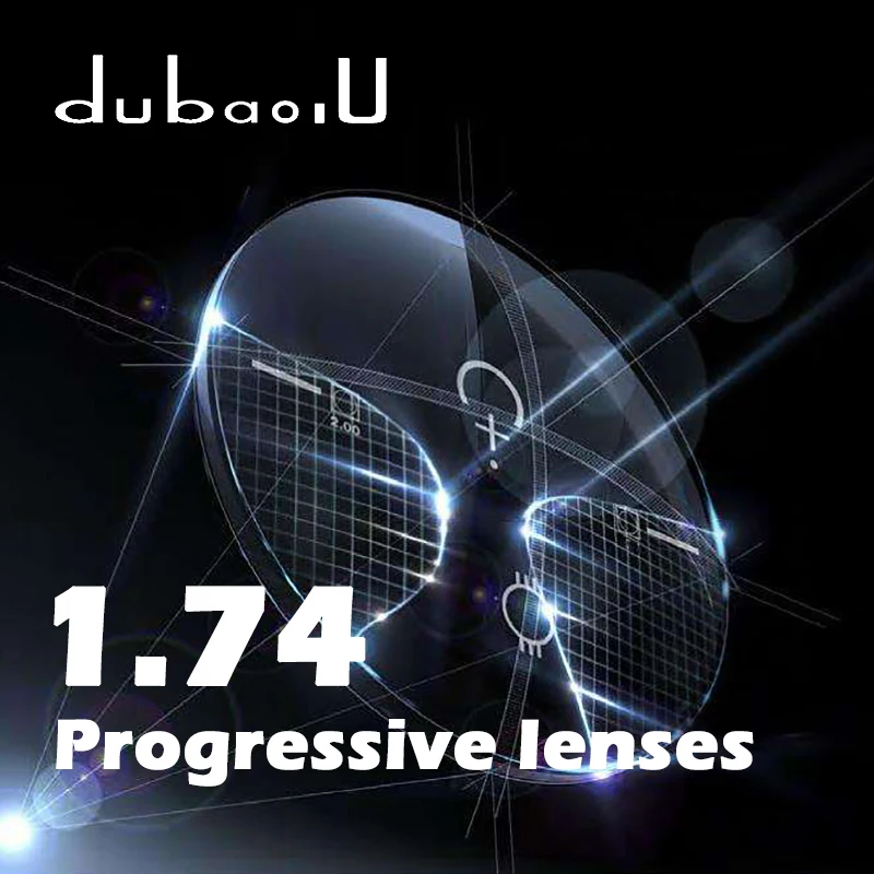 

1.74 Index Free Form Progressive Lenses Optical Multifocal Prescription Lenses Clear Hyperopia Reading Lenses
