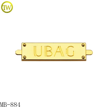 

12 Custom own logo design metal logo tag for garment metal tag for shawl labels