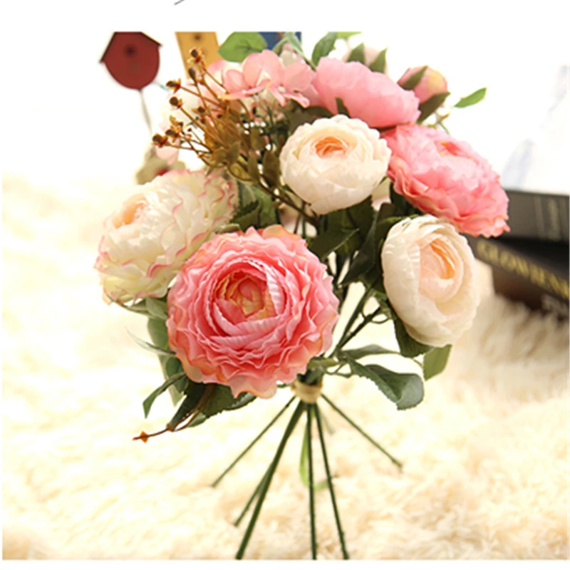Искусственный букет цветов для свадьбы украшения стола|fake flowers bouquet|flower bouquetartificial