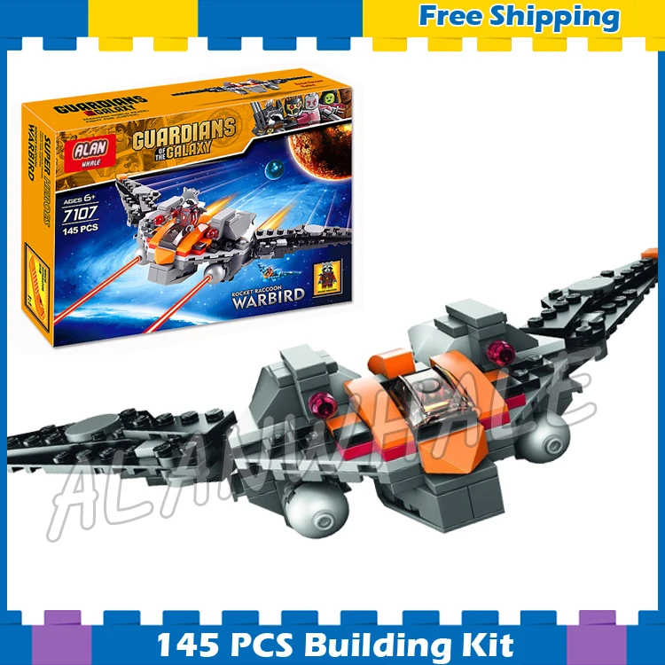 

145pcs Super Heroes Guardians of the Galaxy Rocket Raccoon's Warbird 7107 Model Building Blocks Gifts Sets Compatible With Lego