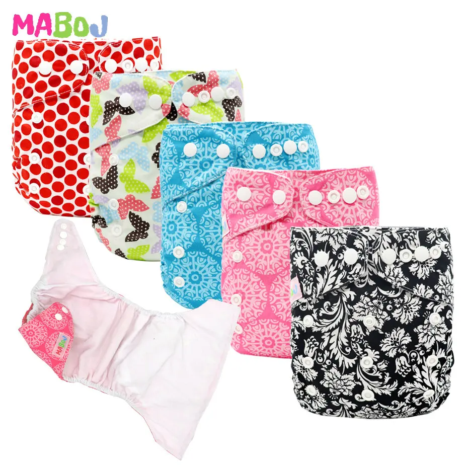 

MABOJ Cloth Diapers Baby Cloth Diapers Reusable Nappies Washable Nappy Waterproof PUL Breathable Adjustable Wholesale Dropship